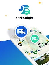 Smartphone mit Landkarte auf dem Bildschirm, darüber schweben ein blaues und ein grünes Wohnmobil-Icon, der Hintergrund ist oben weiß und unten blau